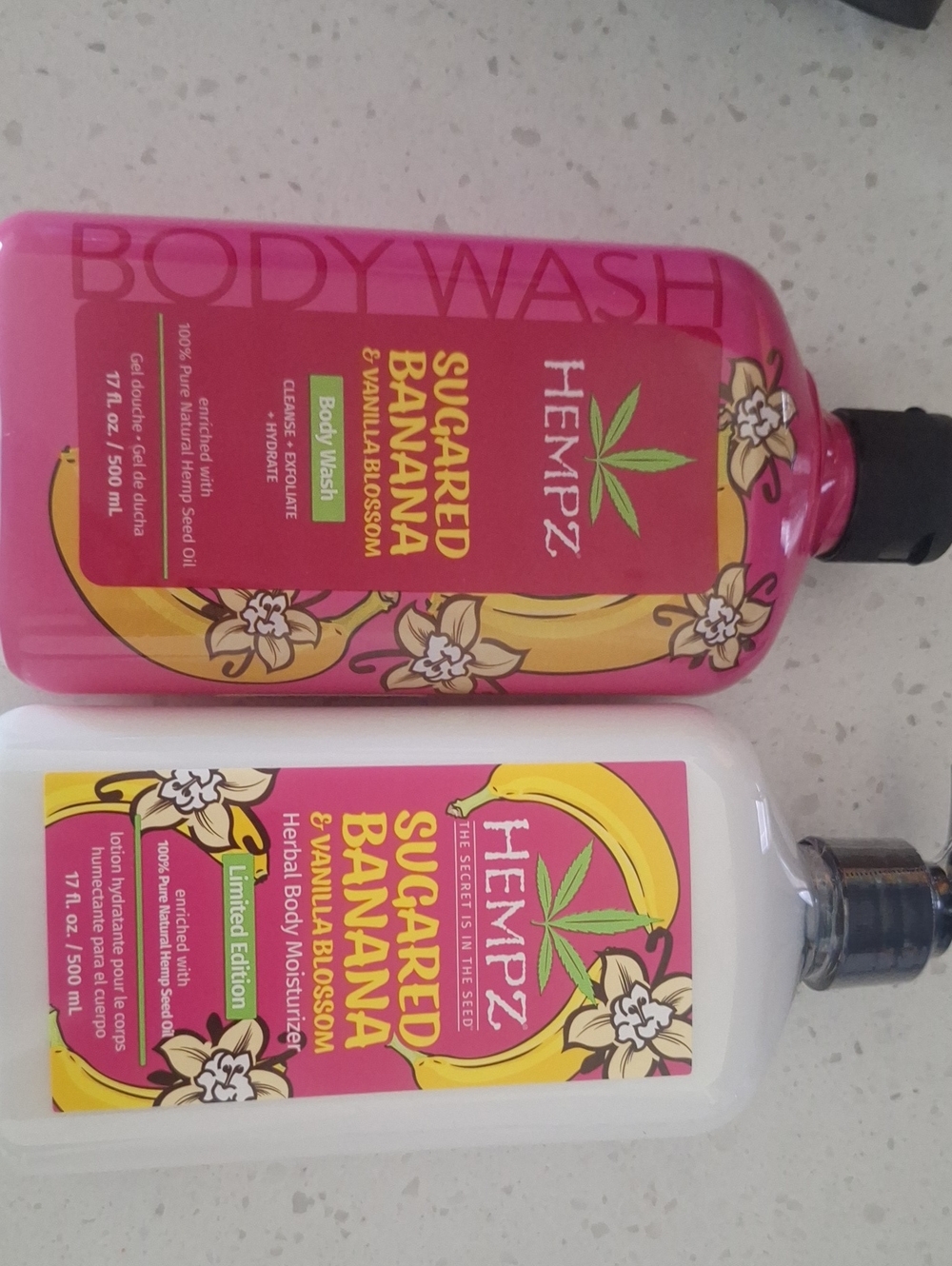 Hempz Sugared Banana Body Wash & Lotion Set